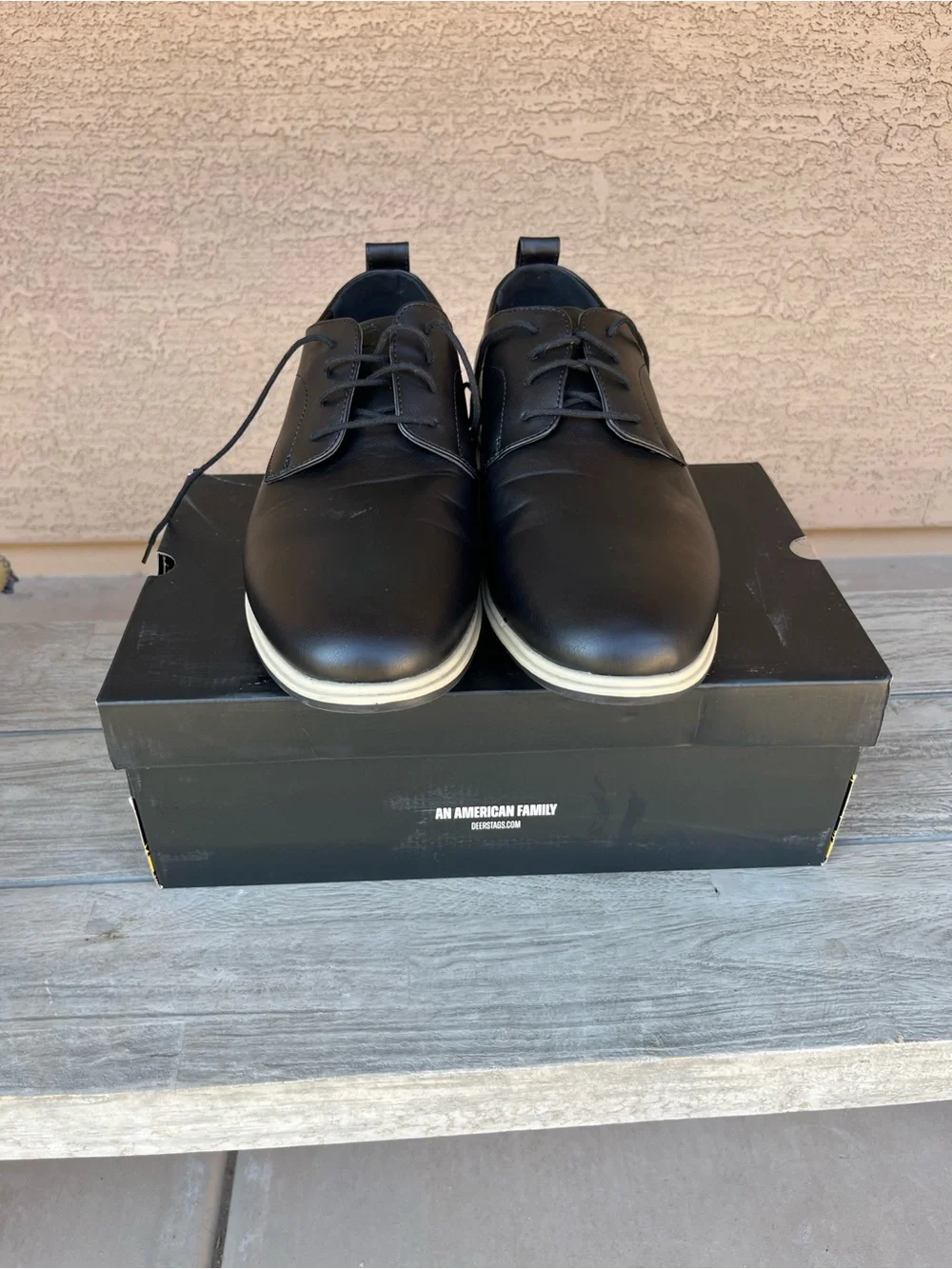 Deer Stag Lisbon Black Oxfords Size 15 M Good Condition w/ Box